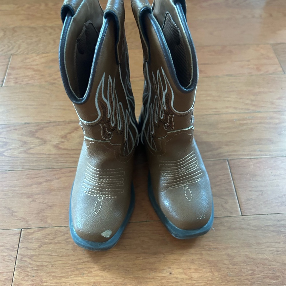 Kids Brown Western Cowboy Boots - Youth Casual Riding Boots